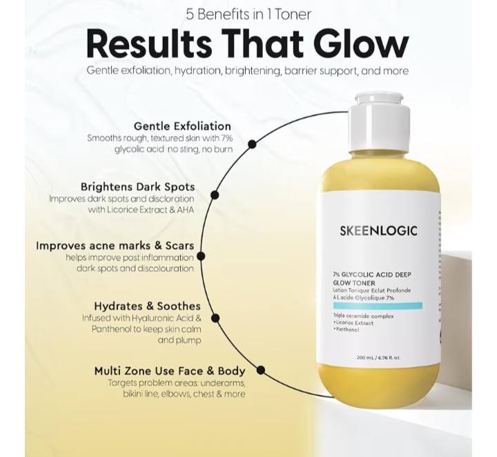 Skeenlogic  7% Glycolic Acid Deep Glow Toner 200 mL / 6.76 fl. oz